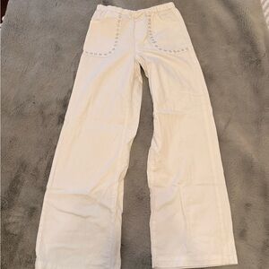 NWT Zara White Drawstring Pants